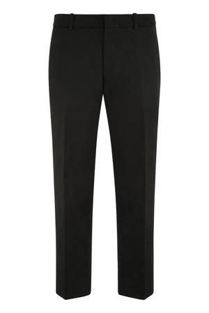 Stretch cotton trousers-0